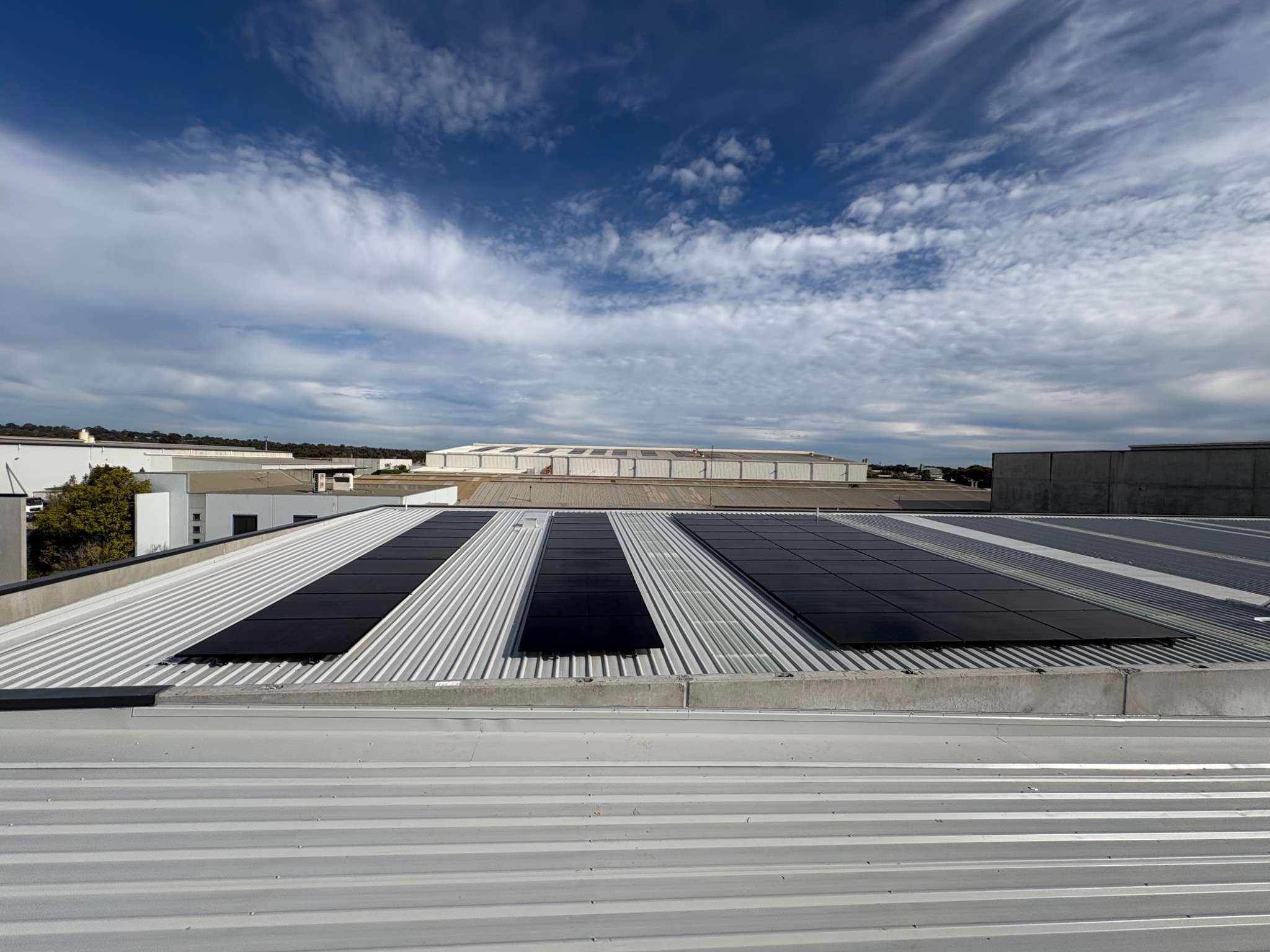 Commercial solar installation