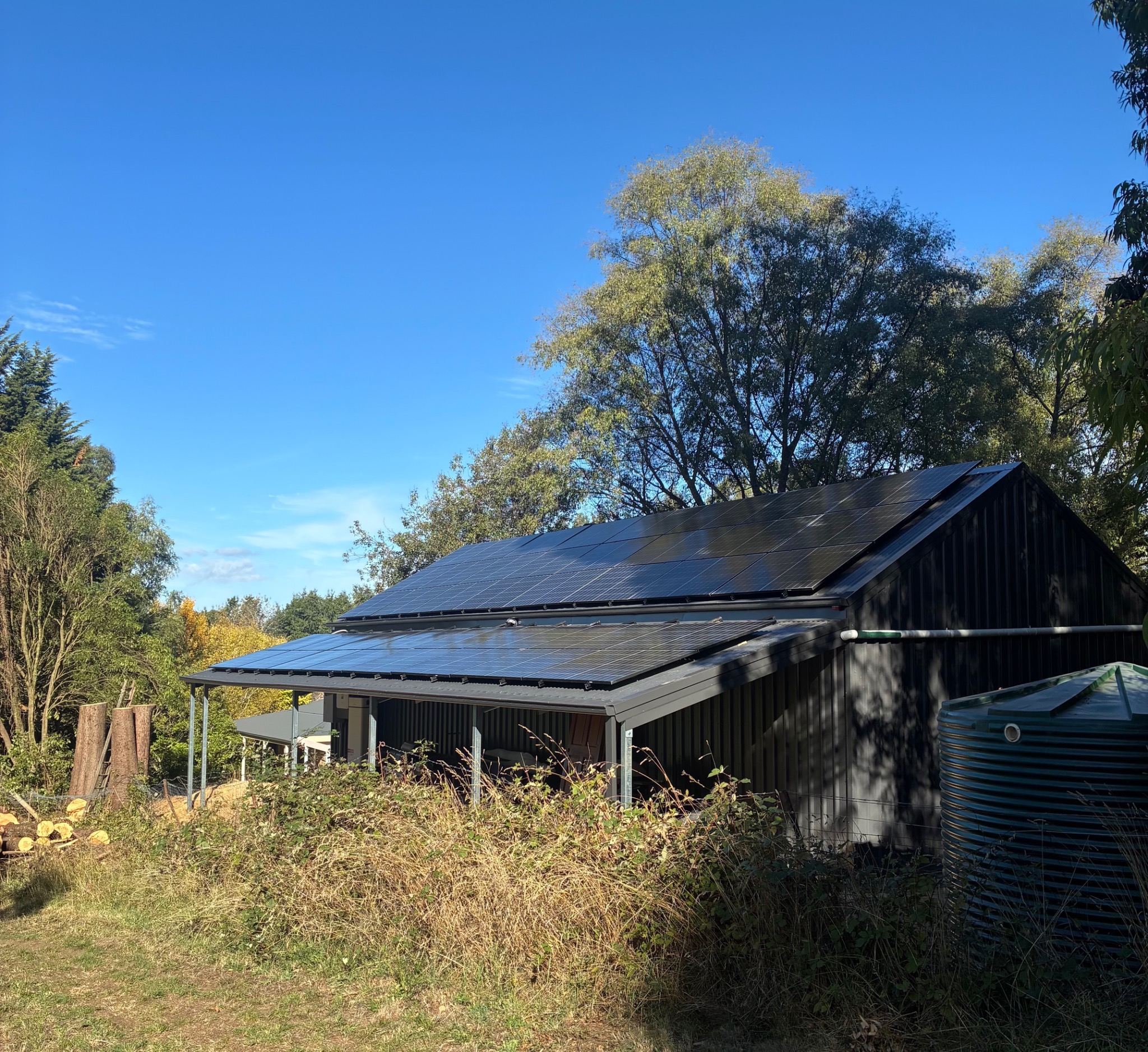 Solar panels installed on a residential roof
